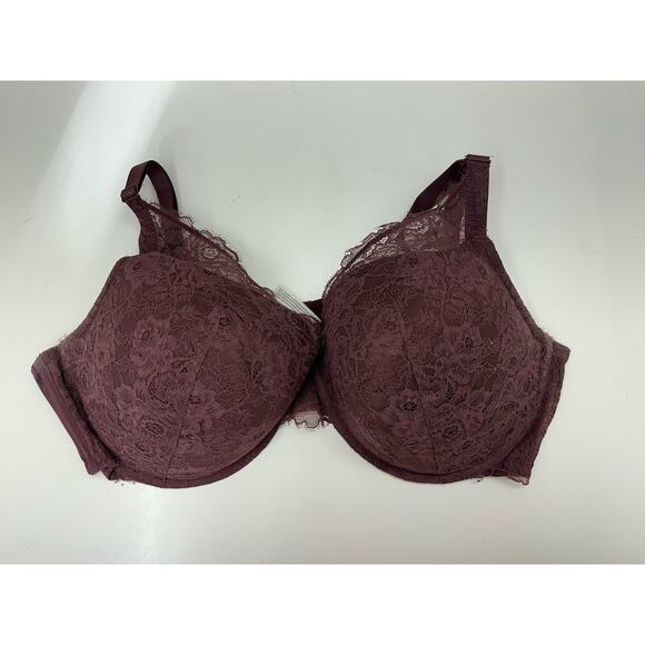 Auden Womens Bra Size 46DD Purple Floral Lacy The Sublime Adjustable - Picture 1 of 9